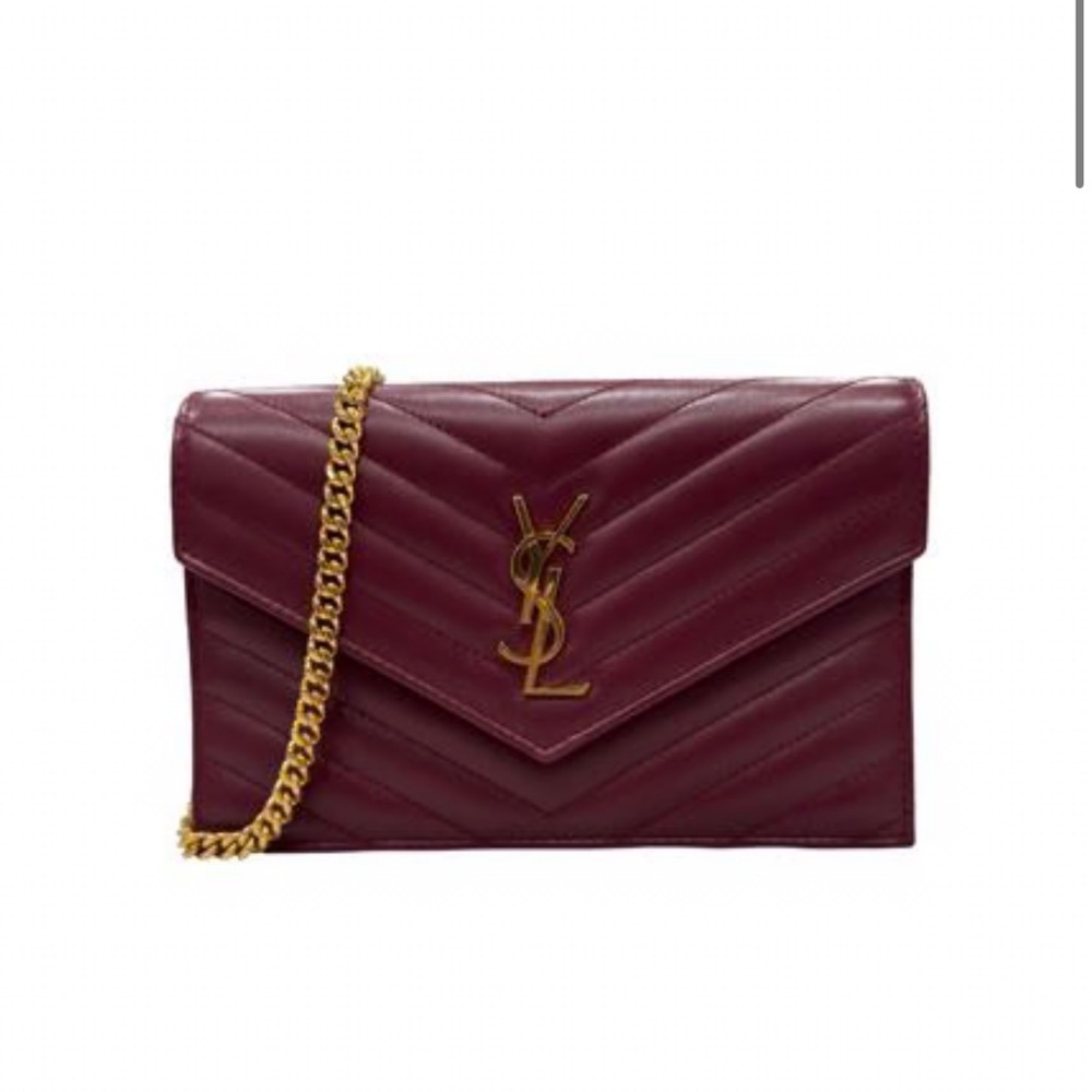 Saint Laurent Cassandre Envelope Chain Wallet Crossbody